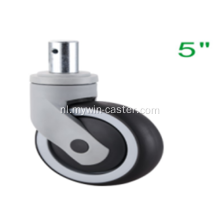 5 Inch massieve steel Swivel TPR PP materiële medische Caster